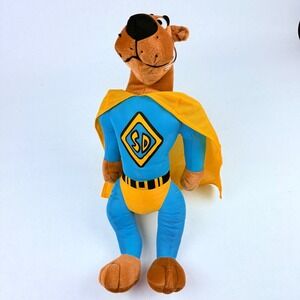 Scooby-Doo Jumbo Superhero Plush Stuffed Animal Blue Yellow Cape Hanna-Barbera